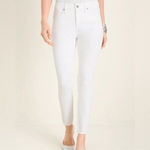 Chico’s Jeans Skinny Ankle White 6 High Rise Stretch 0.5 Slim Classic